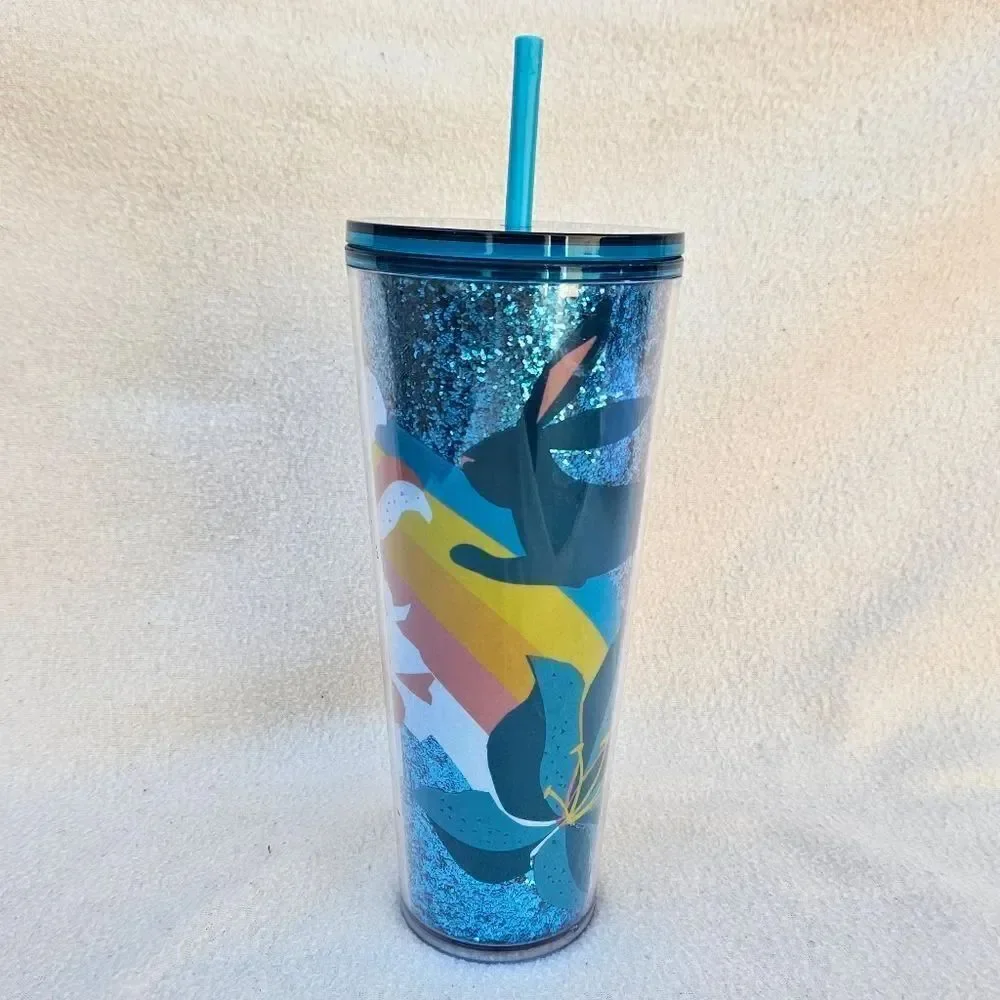 Starbucks Glitter Blue Bunny Tumbler 24oz